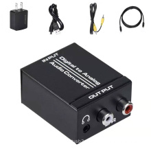 Mini Digital Optical Toslink SPDIF to Analog L/R RCA Audio Converter & 3.5mm Stereo Audio Jack with USB Power Supply Adapter